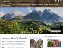 Tablet Screenshot of hotel-gruenwald.at